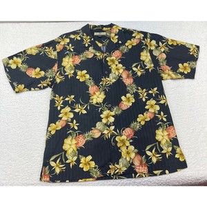 Tommy Bahama Mens Short Sleeve 100% Silk Hawaiian Shirt Size Medium Relax Fit